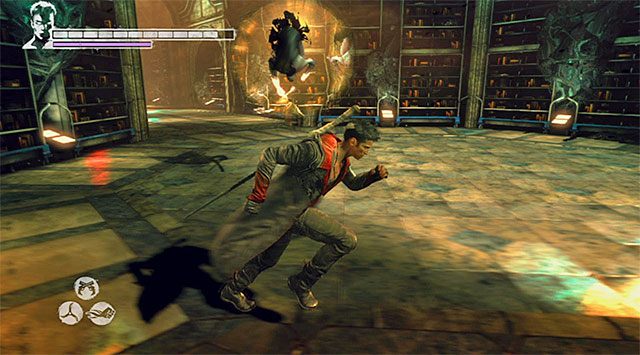 Pokonanie Rzeźnika nie zakończy misji, bo przed Tobą jeszcze pojedynek z tajemniczym przeciwnikiem w czerwonej masce - Główna bitwa w bazie Zakonu | 11 - The Order (Zakon) | DMC Devil May Cry - DMC: Devil May Cry - poradnik do gry