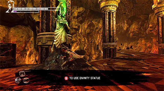 Wykorzystaj to, że bitwa rozpocznie się dopiero po kilku chwilach i rozejrzyj się po okolicy - Główna bitwa w serwerowni | 12 - Under Siege (Oblężenie) | DMC Devil May Cry - DMC: Devil May Cry - poradnik do gry