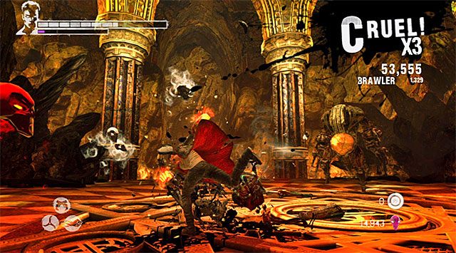 W drugiej części bitwy zaatakowany zostaniesz przez nowych Ravagerów oraz przez kolejnego Rzeźnika - Główna bitwa w serwerowni | 12 - Under Siege (Oblężenie) | DMC Devil May Cry - DMC: Devil May Cry - poradnik do gry