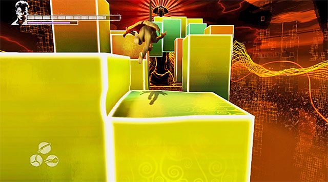 Po zakończonych walkach ustaw się na nowej płycie naciskowej i uderz w nią z użyciem rękawic Eryx - Dotarcie do miejsca rozegrania drugiej rundy | 13 - Devils Dalliance (Igraszki z diabłem) - DMC: Devil May Cry - poradnik do gry