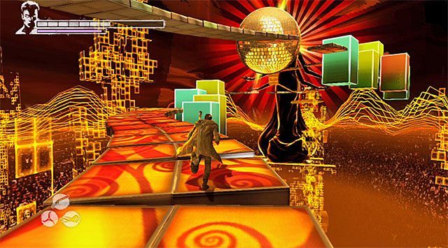 Tradycyjnie już rozpocznij od uderzenia rękawicami Eryx w płytę naciskową, co doprowadzi do odblokowania nowych ścieżek - Dotarcie do miejsca rozegrania trzeciej rundy | 13 - Devils Dalliance (Igraszki z diabłem) - DMC: Devil May Cry - poradnik do gry