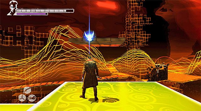 Doleć z pomocą anielskiego przyśpieszenia do nowych ruchomych bloków - Dotarcie do miejsca rozegrania trzeciej rundy | 13 - Devils Dalliance (Igraszki z diabłem) - DMC: Devil May Cry - poradnik do gry