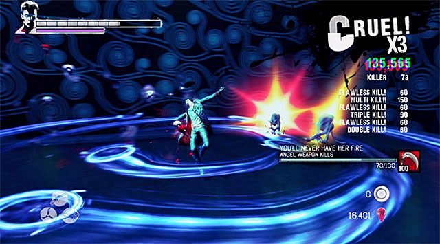 Czwarta runda jest w mojej ocenie najprostsza, albowiem do pokonania jest grupka potworów Rage Spawn, czyli mniejszych wersji demonicznych bestii - Przetrwanie czwartej rundy | 13 - Devils Dalliance (Igraszki z diabłem) - DMC: Devil May Cry - poradnik do gry