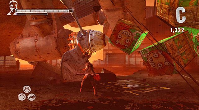 Użyj anielskiego przyśpieszenia żeby dolecieć do miejsca, w którym znajduje się samochód z sojusznikami - Przeprawa przez doki | 15 - The Trade (Wymiana) | DMC Devil May Cry - DMC: Devil May Cry - poradnik do gry