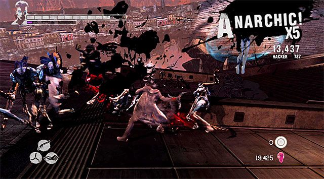 Nie licz na to, że od razu będziesz mógł wejść do wieży, bo przed Tobą nowa bitwa z nieco silniejszą odmianą znanych ci już potworów (Elite Stygian) - Dotarcie do wieży Mundusa | 16 - The Plan (Plan) | DMC Devil May Cry - DMC: Devil May Cry - poradnik do gry