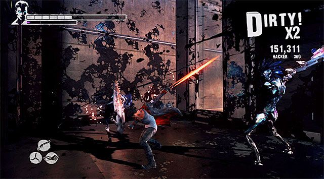 Skieruj się w stronę prawego korytarza - Eksploracja 106 piętra | 16 - The Plan (Plan) | DMC Devil May Cry - DMC: Devil May Cry - poradnik do gry