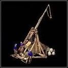 Trebusz - maszyna atakująca z ogromnego dystansu, ale niestety dość mało celna (strzał kamieniami i krowami) - Machiny oblężnicze w Twierdza | Podstawy rozgrywki - Twierdza - poradnik do gry