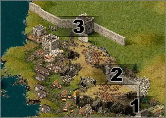 Między czasie na pewno zgromadziłeś pokaźną liczbę kamienia, dlatego niezwłoczni rozpocznij grodzenia - Misja XI - Pierwsza krew | Kampania i misje dodatkowe w Twierdza - Twierdza - poradnik do gry