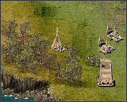 Następnie wybuduj trebusze (możesz trzy) i z daleka zniszcz lewą wieże, oraz maszyny oblężnicze na reszcie frontowym odcinku palisady - Misja XXI - Ostateczna pomsta | Kampania i misje dodatkowe w Twierdza - Twierdza - poradnik do gry