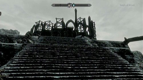 Gdy dotrzesz do wielkiej budowli, porozmawiaj z Freą - to jedyna osoba w okolicy, która nie jest opętana - Reach the Temple of Miraak [Dotrzyj do Świątyni Miraaka] | Smocze Dziecię - The Elder Scrolls V: Skyrim - Dragonborn - poradnik do gry