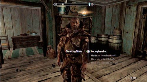 Wróć do Wioski Skaalów i poszukaj tam Storna Crag-Stridera (najprawdopodobniej znajdziesz go w jego domu - Shamans Hut) - Defeat the Lurker [Pokonaj Lurkera]; Talk to Storn [Porozmawiaj ze Stornem] | Przeznaczenie Skaalów - The Elder Scrolls V: Skyrim - Dragonborn - poradnik do gry