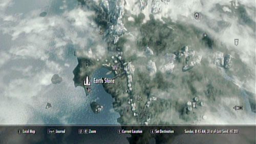 Kamień Ziemi powinieneś już kojarzyć - stoi zaraz obok Raven Rock, na niewielkim cyplu - Cleanse the Earth Stone [Oczyść Kamień Ziemi] | Oczyszczanie Kamieni - The Elder Scrolls V: Skyrim - Dragonborn - poradnik do gry