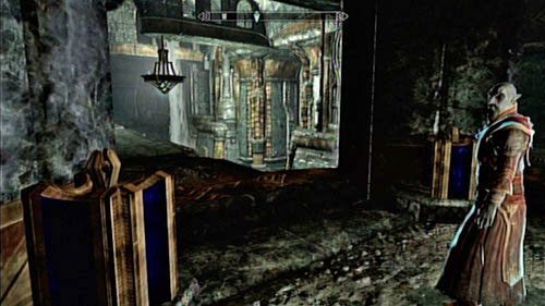 Przejdź przez kładkę i połóż kostkę na jednym z dwóch postumentów, które znajdują się na końcu pomieszczenia - Restore the steam supply to the Dwemer reading room [Przywróć zasilanie parowe do dwemerskiej czytelni] | Ścieżka mądrości - The Elder Scrolls V: Skyrim - Dragonborn - poradnik do gry