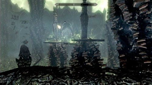 Przeskocz przez kilka kolejnych podwyższeń i wbiegnij na następny jęzor - Black Book - The Hidden Twilight [Czarna Księga - Ukryty Zmierzch] | Czarne Księgi - The Elder Scrolls V: Skyrim - Dragonborn - poradnik do gry