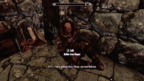 Po wejściu do chatki skieruj się do piwnicy - schody znajdziesz po lewej - A New Source of Stalhrim [Nowe źródło Stalhrimu] | Wątki poboczne - Wioska Skaalów - The Elder Scrolls V: Skyrim - Dragonborn - poradnik do gry