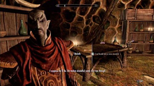 Wróć do grzybowej wieży i złóż raport czarownikowi - Reluctant Steward [Leniwy zarządca] | Wątki poboczne - Tel Mithryn - The Elder Scrolls V: Skyrim - Dragonborn - poradnik do gry