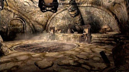 Idąc dalej, dotrzesz do pomieszczenia z trzema Draugrami siedzącymi na tronach - Wątki poboczne - Kolbjorn Barrow - Unearthed [Wykop] | Wątki poboczne - Inne - The Elder Scrolls V: Skyrim - Dragonborn - poradnik do gry