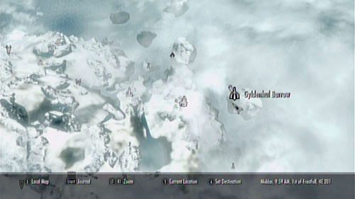 Gyldenhul Barrow znajdziesz na wschód od Wioski Skaalów, na wyspie - Deathbrand | Wątki poboczne - Inne | Solucja TES V Skyrim Dragonborn - The Elder Scrolls V: Skyrim - Dragonborn - poradnik do gry