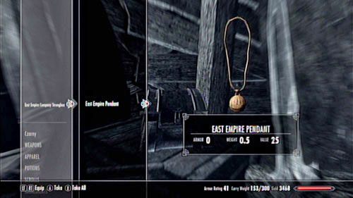 Lokacje niezaznaczone na mapie - Locate the East Empire Pendants for Fethis Alor in Raven Rock [Znajdź naszyjniki kompanii wschodniocesarskiej dla Fethisa Alora w Raven Rock] | Pozostałe zadania - The Elder Scrolls V: Skyrim - Dragonborn - poradnik do gry