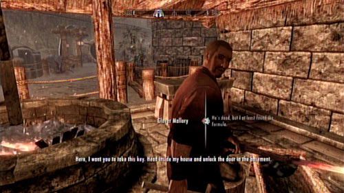Wróć do Raven Rock i porozmawiaj z Gloverem Mallorym - Recover the Bonemold Formula for Glover Mallory [Odzyskaj przepis na kościany pancerz dla Glovera Mallorego] | Pozostałe zadania - The Elder Scrolls V: Skyrim - Dragonborn - poradnik do gry