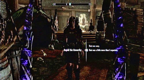 Gdy zawierucha dobiegnie końca, a wszystkie Rieklingi polegną w boju, Bujold podejdzie do Ciebie i rozpocznie rozmowę - Retaking Thirsk [Odbicie Thirsk] | Wątki poboczne - Inne | Skyrim Dragonborn - The Elder Scrolls V: Skyrim - Dragonborn - poradnik do gry