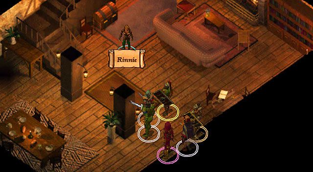Rinnie, mieszkająca w domu [2] obok zamku księcia, potrzebuje książki Hostoria Rzeki Jednorożca, aby móc ukończyć swoją balladę - Życzenie barda; Zlecenie zabójstwa | Rozdział 5 - zadania poboczne - Baldurs Gate: Enhanced Edition - poradnik do gry