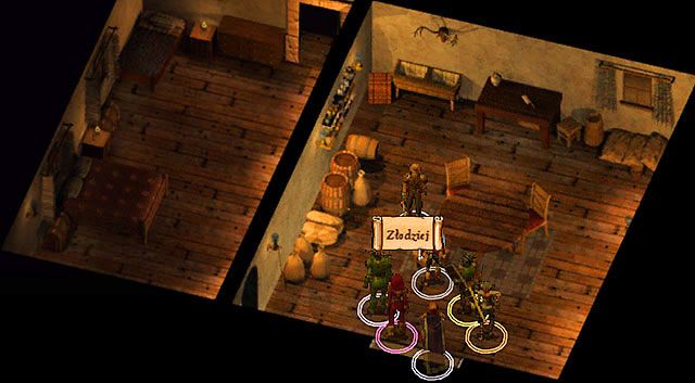W budynku zagadnie do Ciebie strzegący przejścia złodziej - Alatos i Gildia Złodziei | Rozdział 5 - zadania poboczne | Solucja Baldurs Gate - Baldurs Gate: Enhanced Edition - poradnik do gry