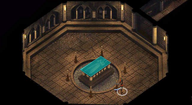 W krypcie [3] znajdziesz kolejny grobowiec, a nim wiele przydatnych mikstur i kilka błyskotek - Morderstwo | Rozdział 6 - zadania główne | Solucja Baldurs Gate - Baldurs Gate: Enhanced Edition - poradnik do gry