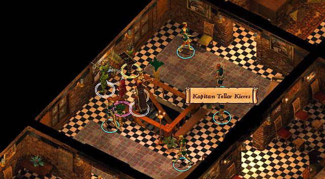 Na pierwszym piętrze budynku spotkasz Kapitana Tollara Kieresa, który weźmie cię za kogoś innego - Tajemnicza Wyspa (1) | Opowieści z Wybrzeża Mieczy | Solucja Baldurs Gate - Baldurs Gate: Enhanced Edition - poradnik do gry