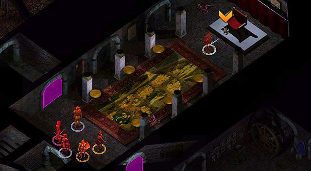 Przejdź do sali tronowej [5] i zostawiając drużynę przy wejściu, sam podejdź do tronu i podnieś leżący na podłodze Hełm Kiela (otwiera drzwi 3) - Wieża Durlaga- Labirynt Durlaga (poziom 1-2) | Opowieści z Wybrzeża Mieczy - Baldurs Gate: Enhanced Edition - poradnik do gry