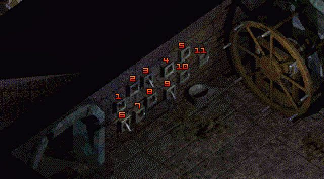 W pomieszczeniu kontrolnym [6] znajdują się dźwignie, które otwierają i zamykają odpowiadające im drzwi (numery na powyższym screenshocie odpowiadają numerom drzwi na mapie), więc nie będziesz się musiał więcej martwić obracaniem posagów i strzelaniem do manekinów - Wieża Durlaga- Labirynt Durlaga (poziom 1-2) | Opowieści z Wybrzeża Mieczy - Baldurs Gate: Enhanced Edition - poradnik do gry