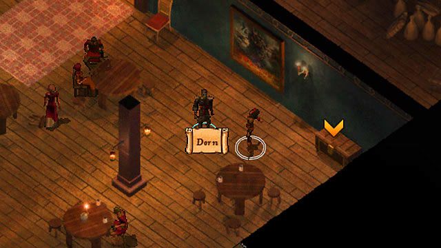 W głównej sali gospody spotkasz Dorna, jedną z nowych postaci, które zostały dodane do gry w wersji Enhanced Edition - Dorn Il-Khan | Postacie i zadania z Enhanced Edition | Solucja Baldurs Gate - Baldurs Gate: Enhanced Edition - poradnik do gry