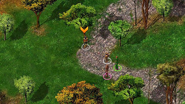 Zanim opuścisz tę lokację, odszukaj obok drogi drzewo [3], w którym ukryty jest Diament, który wart jest u kupców sporo złota (jest to najdroższy kamień szlachetny w grze) - Droga do gospody Pod Pomocną Dłonią | Rozdział 1 - zadania główne - Baldurs Gate: Enhanced Edition - poradnik do gry