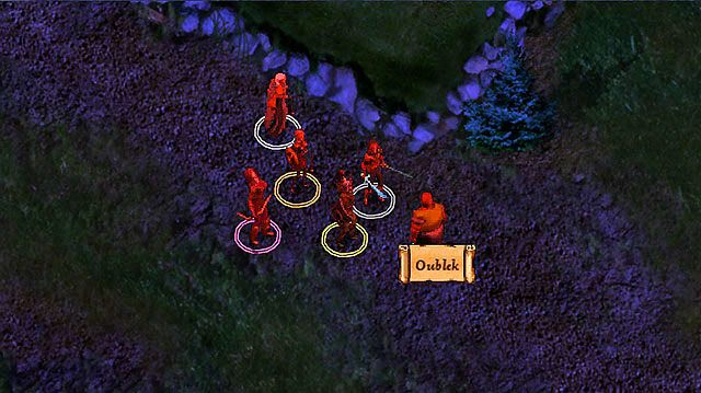Przed Garnizonem [4] stoi zleceniodawca Oublek [D] - Rozmowa z burmistrzem Nashkel | Rozdział 2 - zadania główne - Baldurs Gate: Enhanced Edition - poradnik do gry
