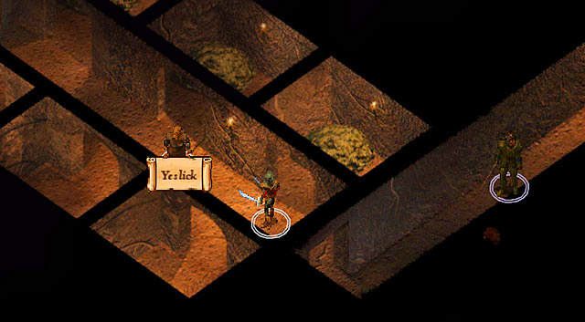 W tym samym pomieszczeniu uwięziony jest Yeslick [C], krasnoludzki wojownik/kapłan, którego możesz zwerbować do drużyny - Sparaliżowanie kopalni w Kniei Otulisko | Rozdział 4 - zadania główne - Baldurs Gate: Enhanced Edition - poradnik do gry