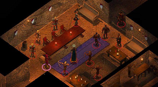 W środkowej komnacie na tym poziomie czatuje na Ciebie Hareisan [A] w towarzystwie licznych gwardzistów - Sparaliżowanie kopalni w Kniei Otulisko | Rozdział 4 - zadania główne - Baldurs Gate: Enhanced Edition - poradnik do gry