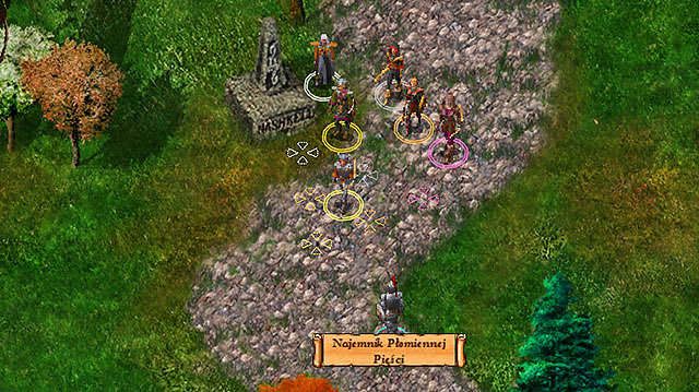 Dalej na południe zostaniesz zaczepiony przez Najemnika Płomiennej Pięści, który weźmie twoją drużynę za grupę bandytów - Podróż do Nashkel | Rozdział 1 - zadania główne | Solucja Baldurs Gate - Baldurs Gate: Enhanced Edition - poradnik do gry