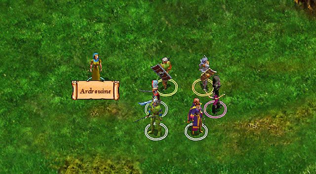 Na polanie, w południowo-zachodniej części mapy spotkasz Ardrouine [A] - Druidzi z Kniei Larsa; Dziecię w Latarni | Rozdział 3 - zadania poboczne - Baldurs Gate: Enhanced Edition - poradnik do gry