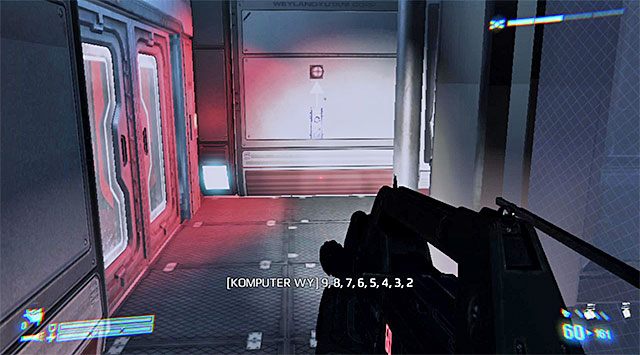 Przejdź do sąsiedniego pomieszczenia i wyjdź po schodach na górę - Znajdź i uratuj pojmanego marine | Misja 7 - Jeden pocisk - Aliens: Colonial Marines - poradnik do gry