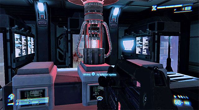 Jeśli chodzi o nadające się do wyłączenia ogniwa, do ich lokalizowania możesz używać wykrywacza ruchu - Znajdź i wyłącz 3 ogniwa, żeby odciąć zasilanie | Misja 7 - Jeden pocisk - Aliens: Colonial Marines - poradnik do gry