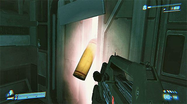 Po dotarciu do odwiedzonej w poprzedniej misji sali projekcyjnej skręć w prawo i wyjdź po schodach na górę - Przedostań się do lądownika i ucieknij z Sephory | Misja 3 - Upadek Sulaco - Aliens: Colonial Marines - poradnik do gry