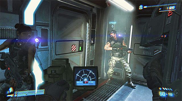 Podążaj liniowymi korytarzami, korzystając po drodze ze schodów - Przedostań się do lądownika i ucieknij z Sephory | Misja 3 - Upadek Sulaco - Aliens: Colonial Marines - poradnik do gry
