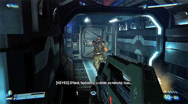 Powróć do głównego korytarza i skręć w prawo - Wycofaj się na Sephorę | Misja 1 - SOS | Aliens Colonial Marines - Aliens: Colonial Marines - poradnik do gry