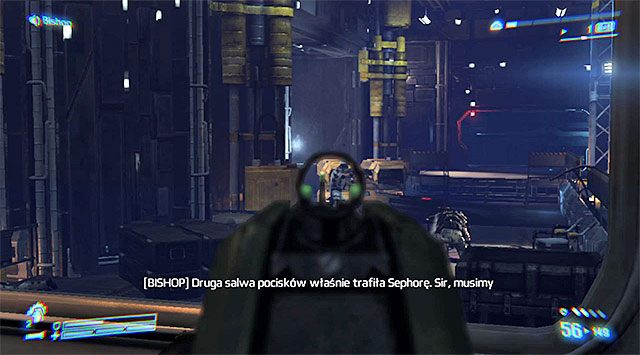 Po zabezpieczeniu okolic miejsca startu skorzystaj z jedynego dostępnego przejścia prowadzącego do kolejnego obszaru - Oczyść pokład dowodzenia i przerwij atak na Sephorę | Misja 2 - Bitwa o Sulaco - Aliens: Colonial Marines - poradnik do gry
