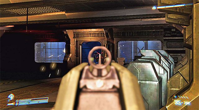 Ruszaj śladem pozostałych członków drużyny - Przejdź przez sekcję inżynieryjną na pokład dowodzenia | Misja 2 - Bitwa o Sulaco - Aliens: Colonial Marines - poradnik do gry