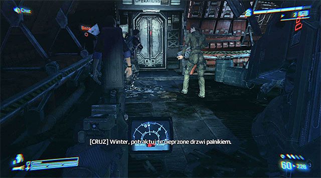 Powróć do głównego korytarza i ruszaj dalej, przechodząc przez kilka innych pomieszczeń - Ruszaj na górę, do bazy wypadowej | Misja 4 - Pogrzebane nadzieje Hadleys Hope - Aliens: Colonial Marines - poradnik do gry