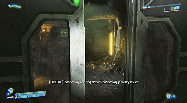 Podążaj prosto, a po dotarciu do rozwidlenia skręć w prawo - Znajdź windę | Misja 5 - Kruk | Aliens Colonial Marines - Aliens: Colonial Marines - poradnik do gry