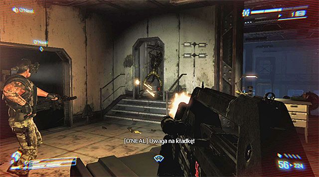 Pozostawaj w głównym obszarze do momentu aż wieżyczka strażnicza wyczerpie cały zapas amunicji - Przygotuj systemy obronne | Misja 9 - Nadzieje w Hadleys Hope - Aliens: Colonial Marines - poradnik do gry