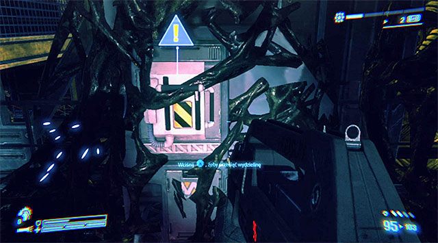 Podejdź do niedostępnego chwilowo przełącznika - Usuń wydzielinę | Misja 10 - Wrak odzyskany | Aliens Colonial Marines - Aliens: Colonial Marines - poradnik do gry