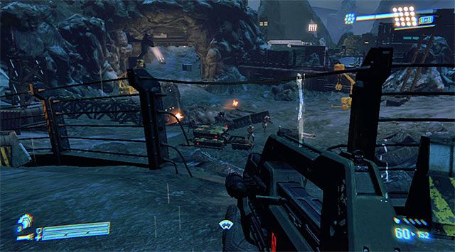 Kolejną grupę ksenosów spotkasz tuż po wyjściu z budynku, ale nie powinna ona być zbyt liczna - Zniszcz działa przeciwlotnicze (3 z 3) | Misja 10 - Wrak odzyskany - Aliens: Colonial Marines - poradnik do gry